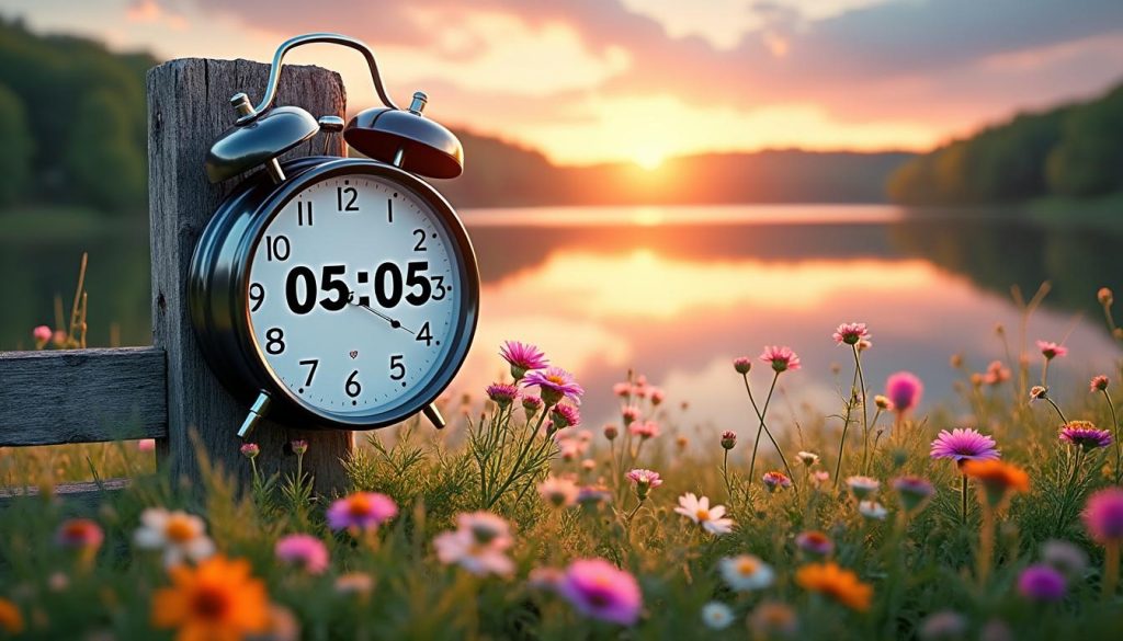 découvrez la signification mystique et spirituelle de l'heure miroir 05h05. plongez dans l'univers fascinant des heures du miroir et explorez les interprétations symboliques qui peuvent enrichir votre vie. apprenez comment cette heure peut influencer vos pensées et vos émotions.