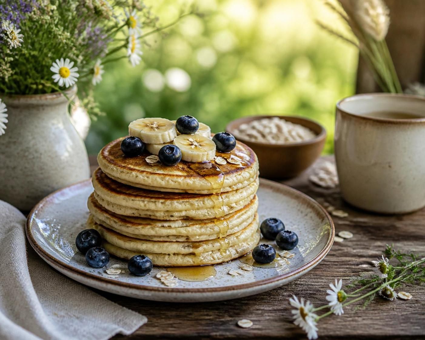 découvrez notre recette simple de pancakes à l'avoine, idéale pour un petit-déjeuner sain et gourmand, alliant plaisir et bien-être dès le matin.