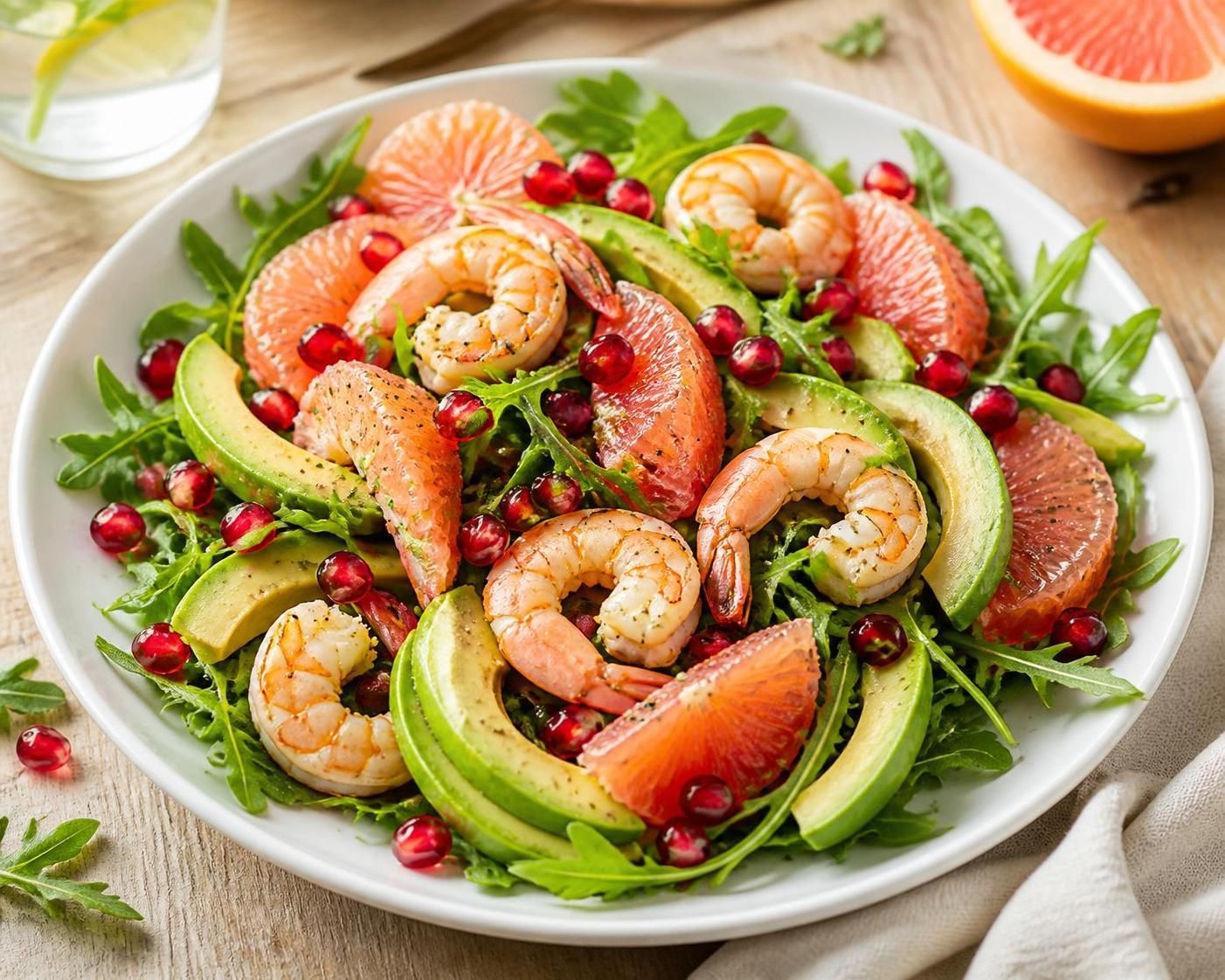 découvrez la salade fraîcheur estivale alliant avocat crémeux, crevettes délicates et pamplemousse acidulé pour une explosion de saveurs surprenante et rafraîchissante.