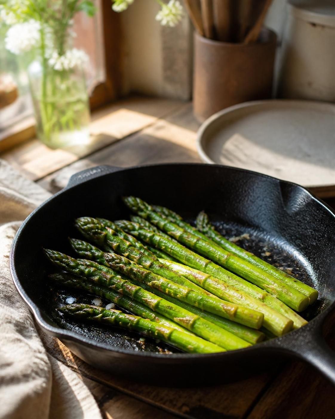 découvrez comment cuire rapidement les asperges à la poêle pour préserver leur saveur et leur croquant, une méthode simple et délicieuse à adopter.