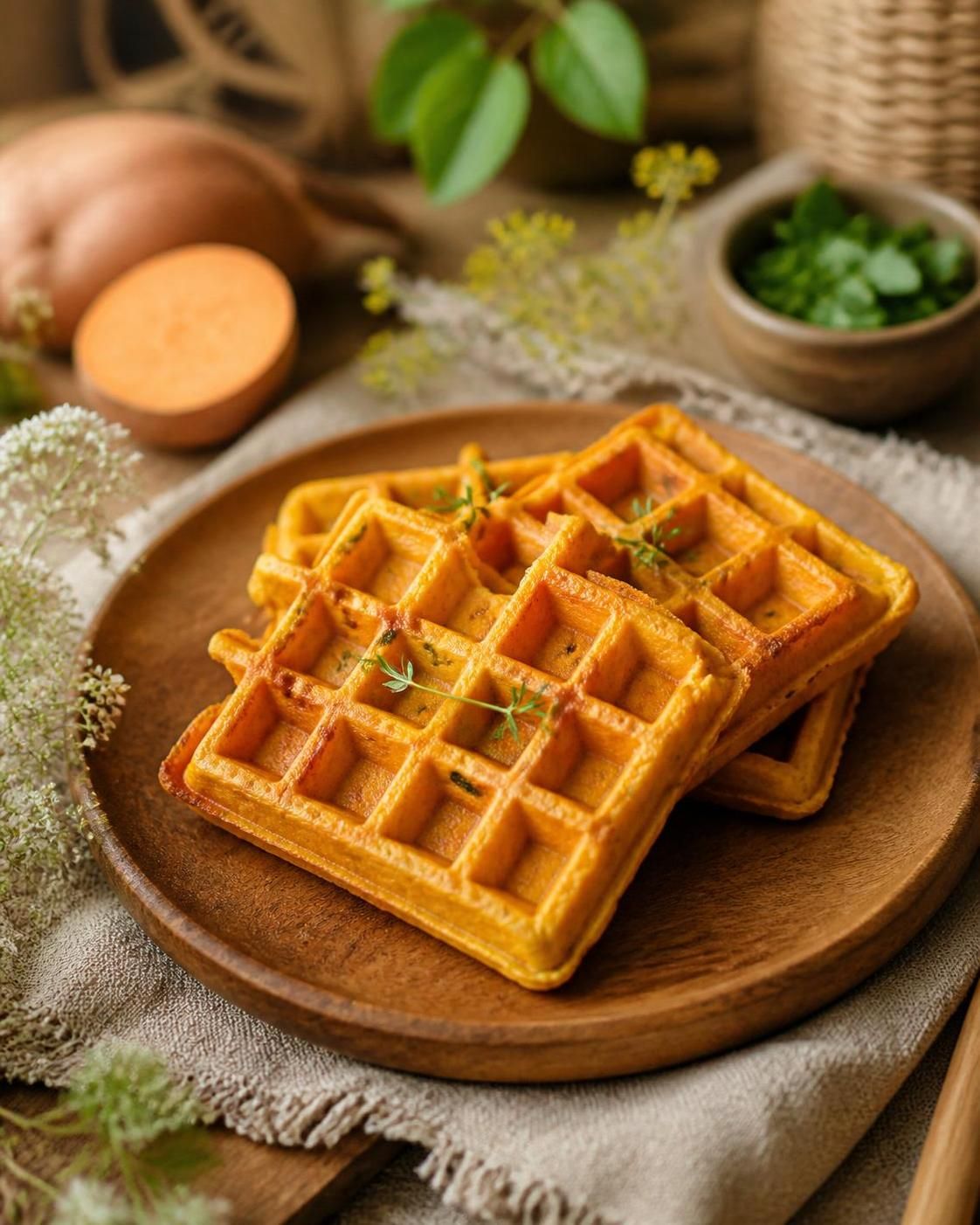 découvrez une recette gourmande de gaufre de patate douce, alliant saveurs délicieuses et bienfaits nutritifs pour un plaisir sain à partager.