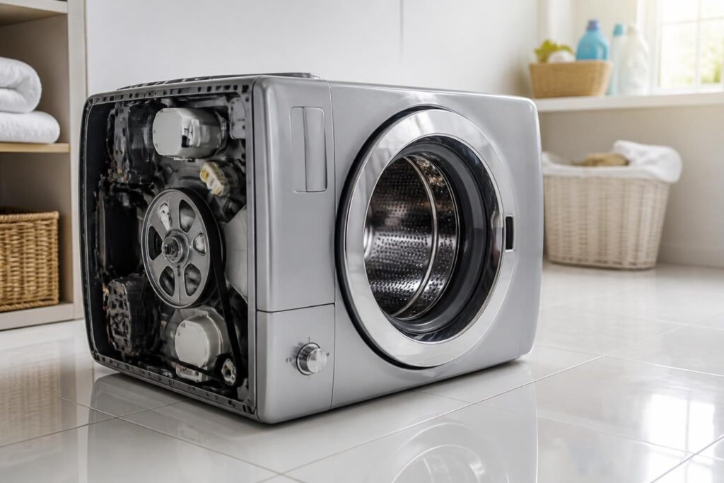 découvrez si vous pouvez coucher une machine à laver sans l'endommager et les précautions à prendre pour préserver son bon fonctionnement.