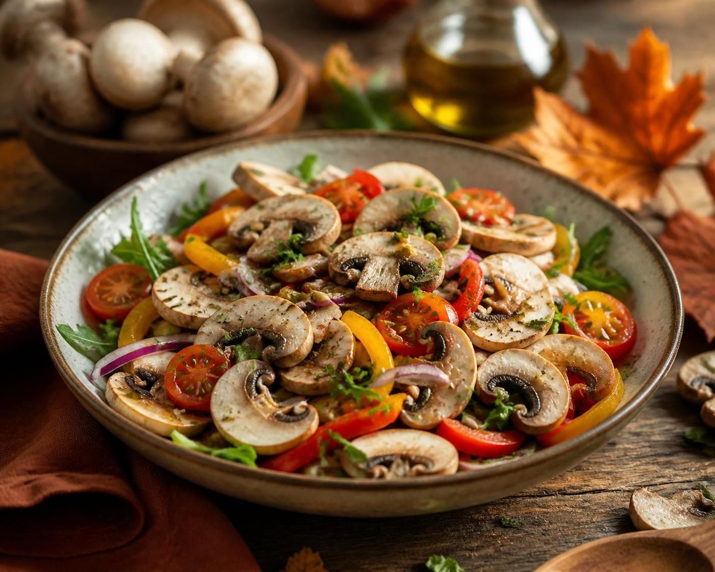 découvrez des recettes fraîches et savoureuses de salade aux champignons pour sublimer ce trésor de saison et ravir vos papilles.