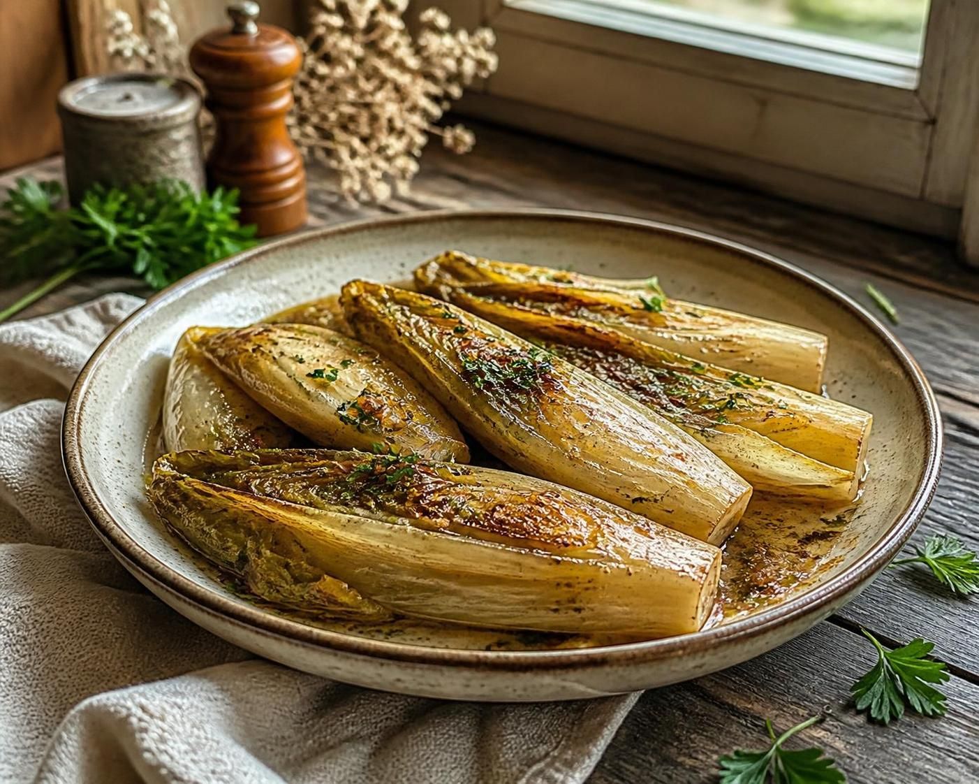 découvrez notre recette d'endives braisées à la poêle, l'allié gourmand parfait pour réchauffer et sublimer vos repas d'hiver avec simplicité et saveurs.