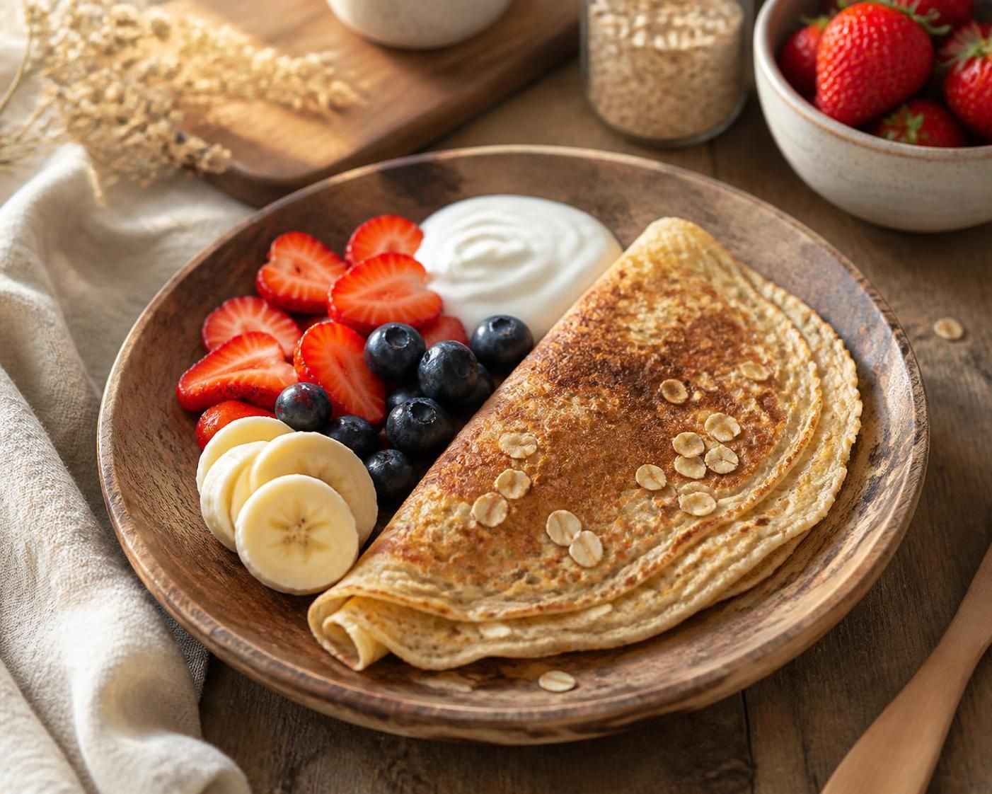 découvrez la recette saine des crêpes au flocon d'avoine, parfaites pour des petits-déjeuners gourmands et équilibrés qui plairont à toute la famille.