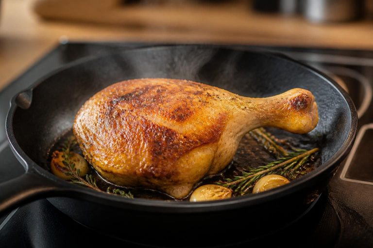 découvrez comment réussir des cuisses de poulet à la poêle avec une peau parfaitement croustillante et un goût savoureux grâce à nos astuces simples et efficaces.