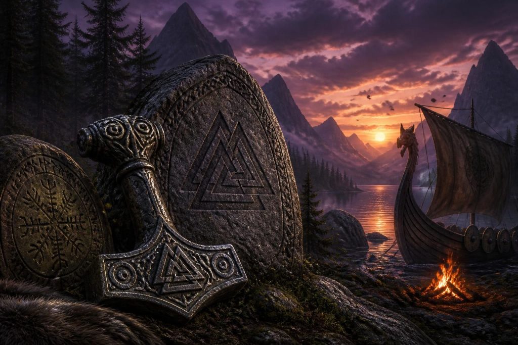découvrez les symboles vikings et les motifs puissants qui incarnaient la force et le courage des anciens guerriers nordiques.