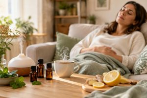découvrez quelles huiles essentielles peuvent aider à apaiser les symptômes de la gastro et comment les utiliser avec précaution.